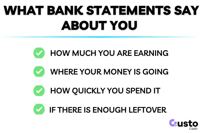 bank statements when applying for personal loan